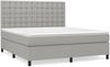 vidaXL Boxspringbett mit Matratze Hellgrau 180x200 cm Stoff, Härtegrad: H2 [3142113] Bild 2