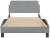 vidaXL Bettgestell "Dover" Hellgrau 100x190 cm Stoff 373265 Bild 4