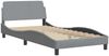 vidaXL Bettgestell "Dover" Hellgrau 100x190 cm Stoff 373265 Bild 3