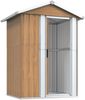 vidaXL Gartenhaus Braun 126x97,5x177 cm Verzinkter Stahl 316236 Bild 4