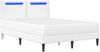vidaXL Bettrahmen mit LED-Lichtleisten Weiß 140 x 190 cm Kunstleder 3414999 Bild 5