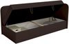 Selsey 'Calmmo' Jugendbett 90x200 mit Bettkasten, Chenille-Bezug, Kopfteil rechts, Dunkelbraun Bild 4