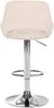 Barhocker SEGAD - Stoff Creme 46.5x48x85 cm Silber | Barstuhl Mit Lehne Tresenhocker Tresenstuhl Kneipenhocker Kneipenstuhl Bild 5