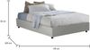 Dmora Weißes Doppelbett, Bettkasten mit Kunstlederbezug, 100 % Made in Italy, seitliche Öffnung, geeignet für Matratzen 120 x 190 cm, Weiß Bild 3