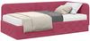 vidaXL Eckbettgestell Weinrot 90 x 200 cm Samt 3394086 Bild 3