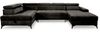 AX LIVING Schwarze Eckcouch mit Schlaffunktion Arkucio U 345cm Breite R Bild 2