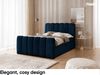 MEBLINI Boxspringbett NOMADE 180x200 cm mit Bettkasten – H3/Marineblau Boucle Polsterbett - Doppelbett mit Topper & Bonellfederkern-Matratze Bild 2