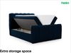 MEBLINI Boxspringbett NOMADE 180x200 cm mit Bettkasten – H3/Marineblau Boucle Polsterbett - Doppelbett mit Topper & Bonellfederkern-Matratze Bild 3