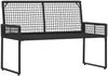 vidaXL Bank Outdoor mit Kissen Schwarz und Türkis 118 x 55 x 82 cm 42025181 Bild 4