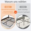 Merax Polsterbett 160x200 cm, Hydraulisches Schwebender Bettrahmen mit Stauraum, Multifunktionales Polsterbett mit USB-Steckdose und LED-Licht, Wendekopfteil, Leinen Beige Bild 5