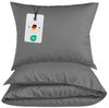 Carpe Sonno Bettwäsche Leichte Renforce Bettwäsche 135x200 155x220 Baumwolle Einfarbig Uni, Renforcé, 2 teilig, Uni Bettbezug 135x200 Grau - Extra Leicht & Oeko-Tex Bild 4