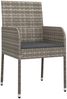 vidaXL Gartenstühle mit Kissen 2 Stk. Poly Rattan Grau 319886 Bild 3