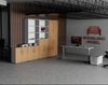 Rheinland Möbel Flügeltürenschrank Cabino 80×42×216 cm – abschließbarer Aktenschrank 6OH in Weiß/Nussbaum mit 110° Drehtüren & Metallgriff Bild 5
