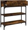 vidaXL Konsolentisch Räuchereiche 72,5x25x75 cm Holzwerkstoff 834187 Bild 2