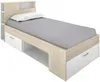 Vente-unique - LEANDRE Bett Holz, Platte BeigeWeiß - B 99,5 cm x H 95 cm x L 218,5 cm Bild 4