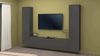 Dmora Ausgestattete Wand Natasha, 3-türiges TV-Ständer-Wohnzimmerset, Mehrzweck-Wohnzimmermöbel, 100 % Made in Italy, 260 x 30 x 180 cm, Anthrazit, Bild 2