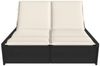 vidaXL Doppel-Sonnenliege mit Kissen Schwarz Poly Rattan 368179 Bild 3