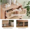 Gdood Sideboard Rattan kommode Schrank Anrichte Küchenschrank (1 St, 60 x 34 x 91 cm), breite 100cm, Rattan Schubladenfronten, vielseitig einsetzbar Bild 2