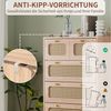 Gdood Sideboard Rattan kommode Schrank Anrichte Küchenschrank (1 St, 60 x 34 x 91 cm), breite 100cm, Rattan Schubladenfronten, vielseitig einsetzbar Bild 3