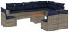 vidaXL 11-tlg. Garten-Sofagarnitur mit Kissen Grau Poly Rattan 3256509 Bild 2