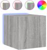 vidaXL TV-Wandschrank mit LED-Leuchten Grau Sonoma 30,5x35x30 cm 837228 Bild 2