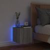 vidaXL TV-Wandschrank mit LED-Leuchten Grau Sonoma 30,5x35x30 cm 837228 Bild 4
