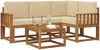 vidaXL Outdoor-Sofagarnitur mit Kissen 5 pcs Natur und Beige 3366356 Bild 3