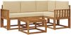 vidaXL Outdoor-Sofagarnitur mit Kissen 5 pcs Natur und Beige 3366356 Bild 2