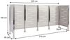Mülltonnen-Zaun HWC-J55, Mülltonnenverkleidung Mülltonnenaufbewahrung, 150x325x85cm Metall ~ Edelstahl Bild 3