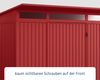 Hörmann Ecostar Metall-Gerätehaus Trend mit Pultdach Typ 2, 238x238 cm , purpurrot, 5,7 m²,1-flüglige Tür Bild 5