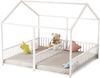 Etagenbett 90x200 cm Metall, Weiß – Hausform mit Rausfallschutz für zwei Kinder Bild 5