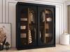 Kleiderschrank Bimaza 180 mit LED Beleuchtung (Farbe: Schwarz) Bild 2