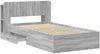 vidaXL Bettgestell mit Stauraum Grau Sonoma 90 x 190 cm Holzwerkstoff 3433712 Bild 3
