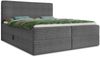Boxspringbett Mollo mit 2 Bettkästen, Doppelbett mit Bonell-Matratze und Topper, Polsterbett in weichem Cordstoff, Bett, Bettgestell für Schlafzimmer (Graphit (Tilia 90), 180 x 200 cm) Bild 2