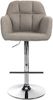 CLP Barhocker Natoma Stoff I Thekenhocker für Bar mit Gepolsterter Sitzfläche,taupe Metall in Chromoptik Bild 3