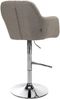 CLP Barhocker Natoma Stoff I Thekenhocker für Bar mit Gepolsterter Sitzfläche,taupe Metall in Chromoptik Bild 5