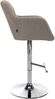 CLP Barhocker Natoma Stoff I Thekenhocker für Bar mit Gepolsterter Sitzfläche,taupe Metall in Chromoptik Bild 4
