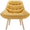 Vente-unique - LUOSTO Sessel Stoff Gelb - B 79 cm x H 83 cm x L 87 cm Bild 2