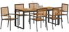 vidaXL Garten Essgruppe 7 pcs Schwarz und Braun Poly-Rattan 3365481 Bild 3