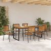 vidaXL Garten Essgruppe 7 pcs Schwarz und Braun Poly-Rattan 3365481 Bild 4