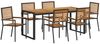 vidaXL Garten Essgruppe 7 pcs Schwarz und Braun Poly-Rattan 3365481 Bild 2