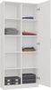ibonto BÜCHERREGAL MATTWEISS Halboffenes Bücherschrank (H 182 x T 30 x B 80 cm) Bild 2