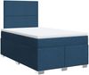 vidaXL Boxspringbett mit Matratze Blau 120x200 cm Stoff 3290454 Bild 2