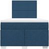 vidaXL Boxspringbett mit Matratze Blau 120x200 cm Stoff 3290454 Bild 4