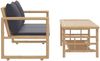 vidaXL 2-tlg. Garten-Lounge-Set mit Dunkelgrauen Kissen Bambus 319266 Bild 4