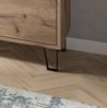 Inn. Furn Lowboard Delio (TV Unterschrank in Eiche mit Grau, 184 x 64 cm), Komforthöhe und Soft-Close-Funktion Bild 4
