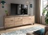 Inn. Furn Lowboard Delio (TV Unterschrank in Eiche mit Grau, 184 x 64 cm), Komforthöhe und Soft-Close-Funktion Bild 2
