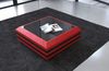 Leder Couchtisch Ravenna – Ausziehbar & Elegant - Kunstleder - Rot-Schwarz Bild 2