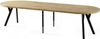 WFL GROUP Esstisch Twixy ausziehbar rund industrial mit schwarzen Holzbeinen (MADE IN EU, erhältlich in 2 Größen – Durchmesser 100 cm, ausziehbar auf 250/300 cm), XXL groß extra lang Ausziehtisch für 5-16 oder 5-14 Personen Bild 4