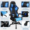 HOMALL Gaming-Stuhl LED Massage Bürostuhl mit Fußstütze,Kopfstütze Gaming Chair (Gaming Sessel,Federsitzkissen mit Fußstütze,360° drehbar) Bild 2
